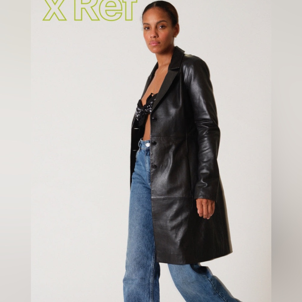 Veda x Ref Crosby 90s Longline Leather Blazer
BLACK / XS